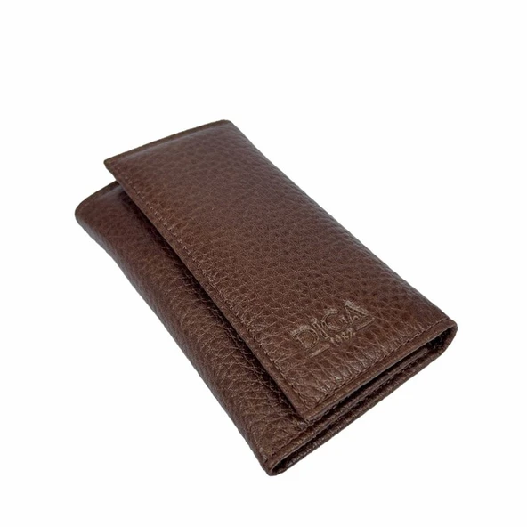 Hakiki Deri Organizer Dikey Avuçiçi Anahtarlık Taba - Resim 2