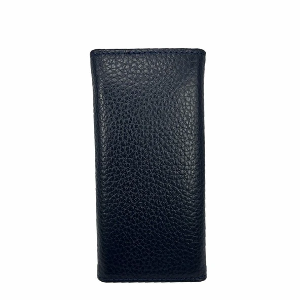 Hakiki Deri Organizer Dikey Anahtarlık Lacivert - Resim 2