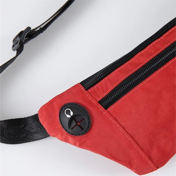 ÇÇS 31414 Slim Sport Bel Çantası Kırmızı - Resim 6