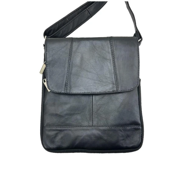 Hakiki Deri Cayu651 Postacı Çanta Siyah ürün görseli