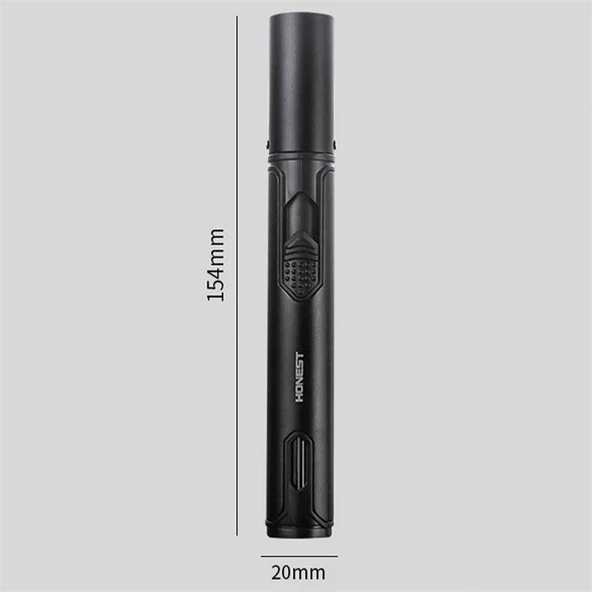 Honest 1300 Derece Torklu Pürmüz Kalem Çakmak Siyah - Resim 2