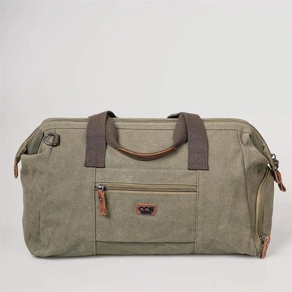 ÇÇS 40231 Kanvas Seyahat Çantası Yeşil - Resim 7