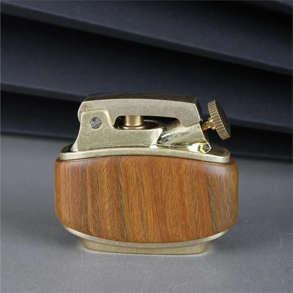 Sm-089T Vintage Benzinli Ahşap Çakmak Ahşap - 3
