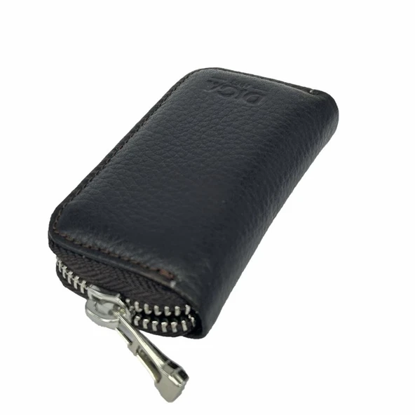 Hakiki Deri Otomobil Anahtarlığı Araba Anahtar Kılıfı Kahve - Resim 3