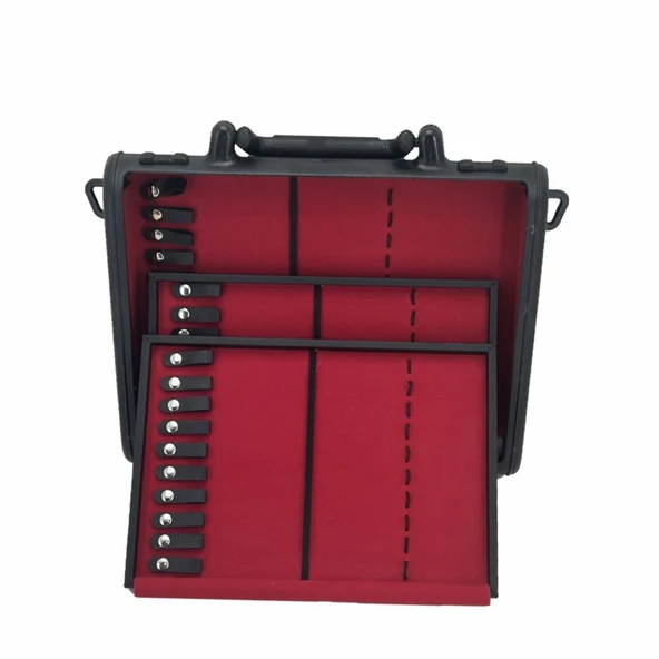 Takı ve Tespih Çantası Kilitli Sürgülü Yumuşak Astar 30'lu Siyah ürün görseli 1