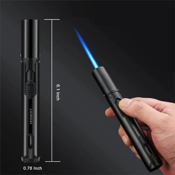 Honest 1300 Derece Torklu Pürmüz Kalem Çakmak Siyah - Resim 4