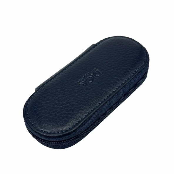 Hakiki Deri Fermuarlı Anahtarlık Şık ve Fonksiyonel Lacivert - Resim 5