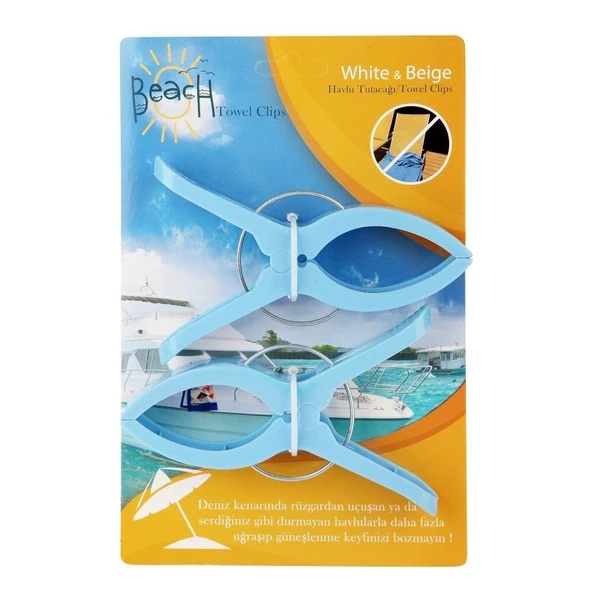 Plaj Havlu Mandalı - Şezlong Mandalı - Mandal XL 2 Adet - Resim 4