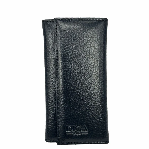 Hakiki Deri Organizer Dikey Anahtarlık Siyah - Resim 4