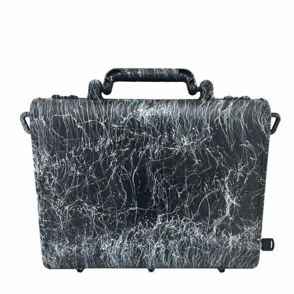 Takı ve Tespih Çantası Kilitli Sürgülü Yumuşak Astar 30'lu Mermer Desen - Resim 5