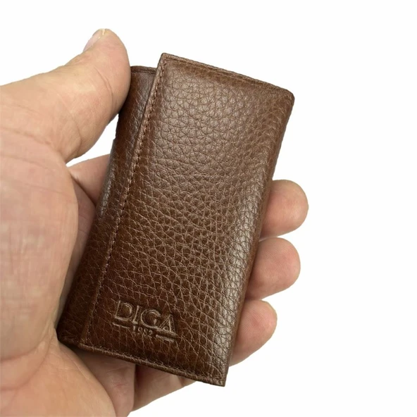 Hakiki Deri Organizer Dikey Avuçiçi Anahtarlık Taba ürün görseli 1