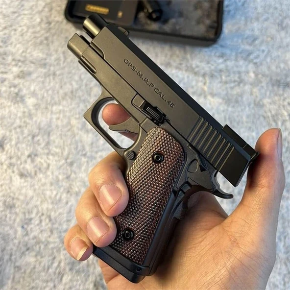 Dan Wesson 10mm Minyatür Tabanca Metal Doldurulabilir Torch Çakmak Siyah - 5