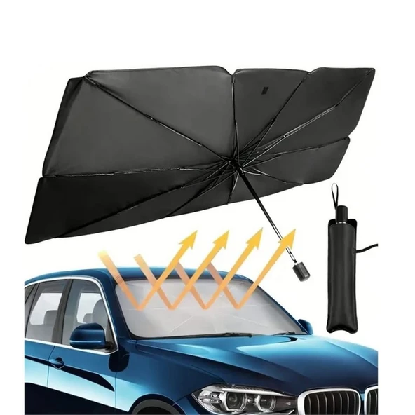 Marlux Araba Camı Şemsiyesi Katlanır UV Yansıtıcı Araç Güneşlik - Resim 7