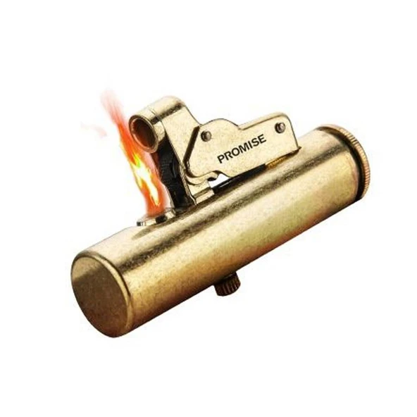 Promise Vintage Çakmak Benzinli Muhtar Çakmağı Sarı ürün görseli 1
