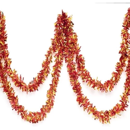 Kırmızı Altın Renk Garland Çİft Renk Sim Süs - Resim 3