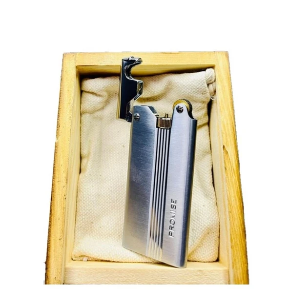 Çelik Depolu Promise Slim Pirinç Çakmak Gümüş ürün görseli 1