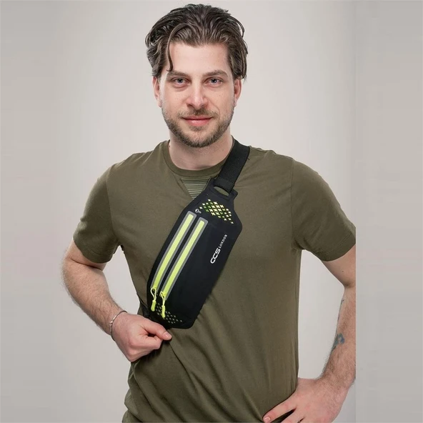 ÇÇS 17714 Bel Çantası Polyester Sport Bel Çantası Siyah ürün görseli 1