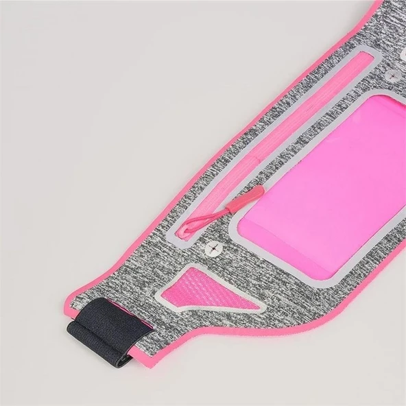 ÇÇS 17713 Bel Çantası Polyester Sport Bel Çantası Pembe - Resim 2