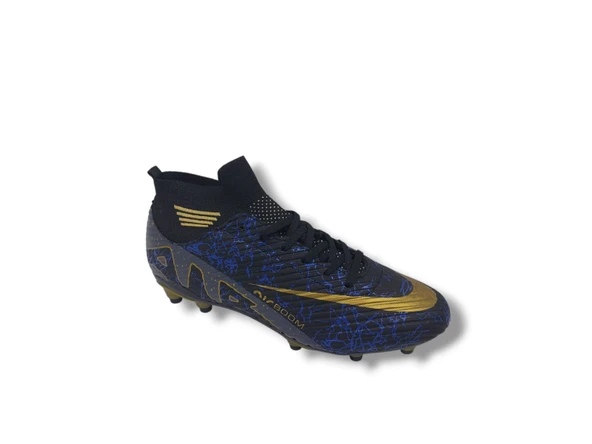 Laliga 565 Erkek Çocuk Siyah Füme Desenli Çoraplı Büyük Numara Krampon Ayakkabı 45 46 47 - Resim 4