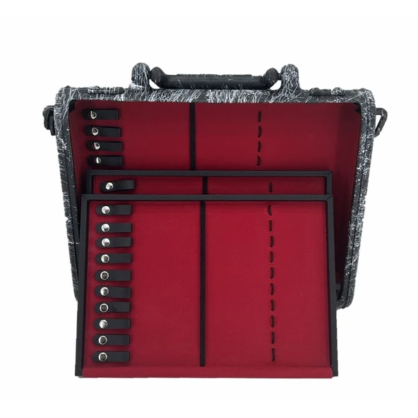 Takı ve Tespih Çantası Kilitli Sürgülü Yumuşak Astar 30'lu Mermer Desen ürün görseli 1