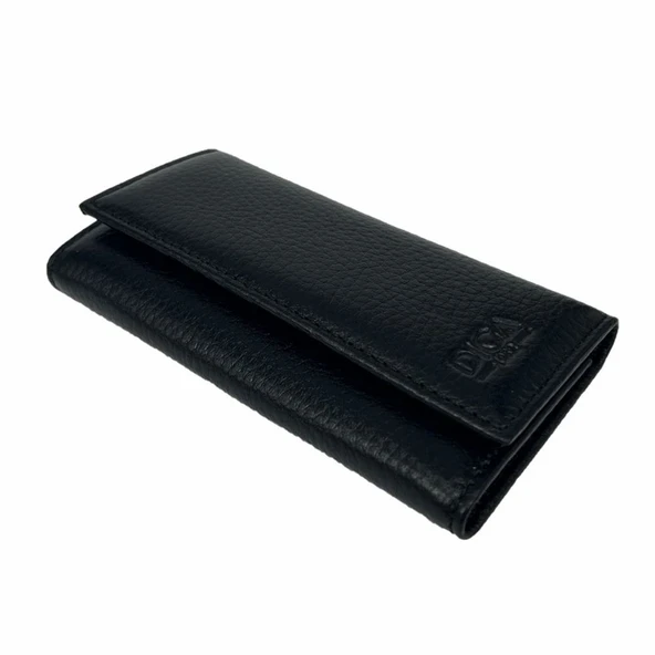 Hakiki Deri Organizer Dikey Anahtarlık Siyah - Resim 3