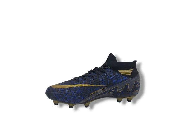 Laliga 565 Erkek Çocuk Siyah Füme Desenli Çoraplı Büyük Numara Krampon Ayakkabı 45 46 47 - Resim 3