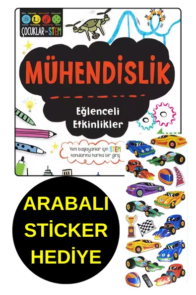 ARABALI STİCKER HEDİYE - MÜHENDİSLİK  - EĞLENCELİ ETKİNLİKLER - ÇOCUKLAR İÇİN STEM ürün görseli