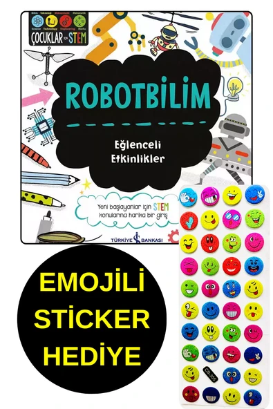 EMOJİLİ  STİCKER HEDİYE - ROBOTBİLİM  - EĞLENCELİ ETKİNLİKLER - ÇOCUKLAR İÇİN STEM ürün görseli