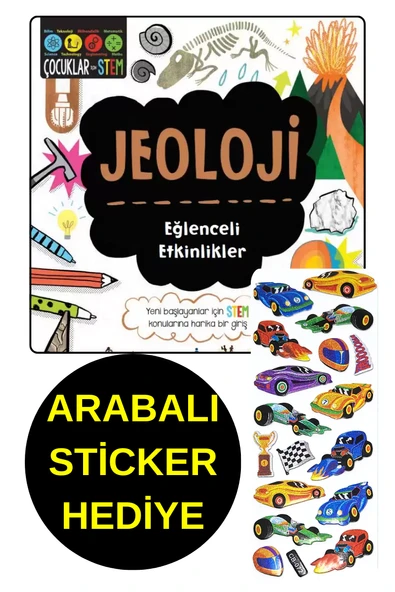 ARABALI STİCKER HEDİYE - JEOLOJİ  - EĞLENCELİ ETKİNLİKLER - ÇOCUKLAR İÇİN STEM ürün görseli
