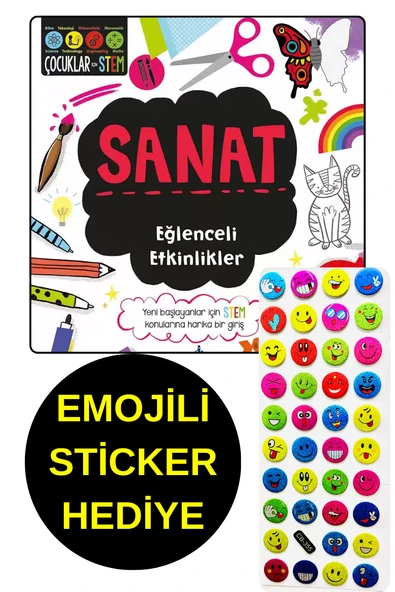 EMOJİLİ  STİCKER HEDİYE - SANAT - EĞLENCELİ ETKİNLİKLER - ÇOCUKLAR İÇİN STEM ürün görseli