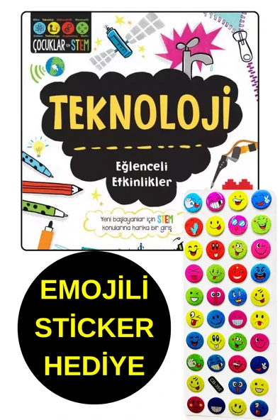 EMOJİLİ  STİCKER HEDİYE - TEKNOLOJİ - EĞLENCELİ ETKİNLİKLER - ÇOCUKLAR İÇİN STEM ürün görseli