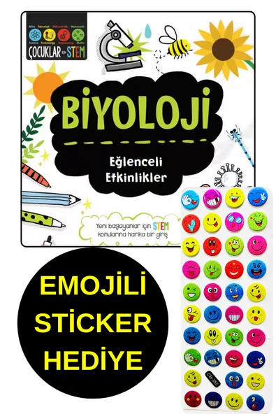 EMOJİLİ  STİCKER HEDİYE - BİYOLOJİ  - EĞLENCELİ ETKİNLİKLER - ÇOCUKLAR İÇİN STEM - 1