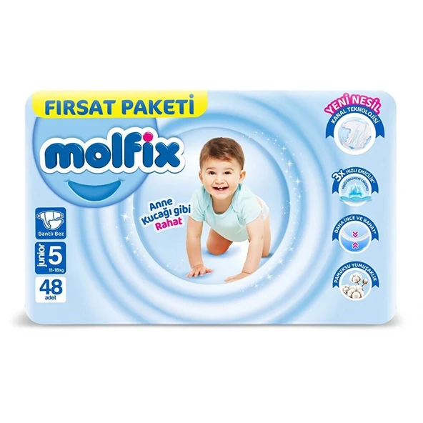 Molfix Bebek Bezi Fırsat Paketi 5 Beden 11-18 Kg 48 Adet - 9