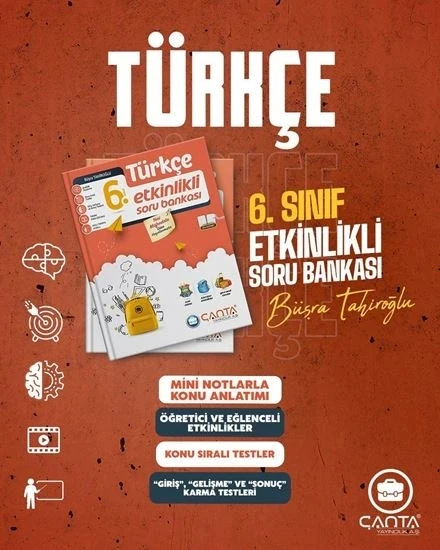 Çanta Yayınları 6.Sınıf Türkçe Etkinlikli Kazanım Soru Bankası ürün görseli
