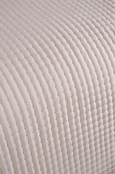 Elisa Dolgulu Çift Taraflı Çift Kişilik 240x260 Cm Yatak Örtüsü Pudra - Resim 3