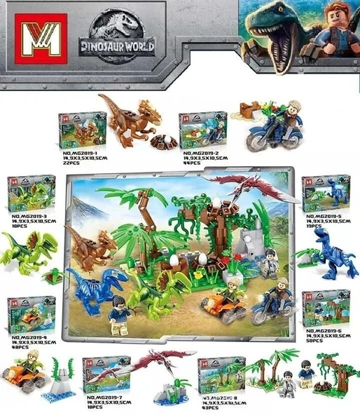 Dinosaur World Dinazor Lego Seti 44 Parça - MG2019-2 - 6