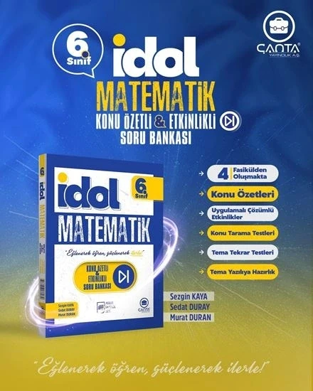 Çanta 6. Sınıf İdol Matematik Konu Özetli Etkinlikli Soru Bankası 4 Fasikül ürün görseli