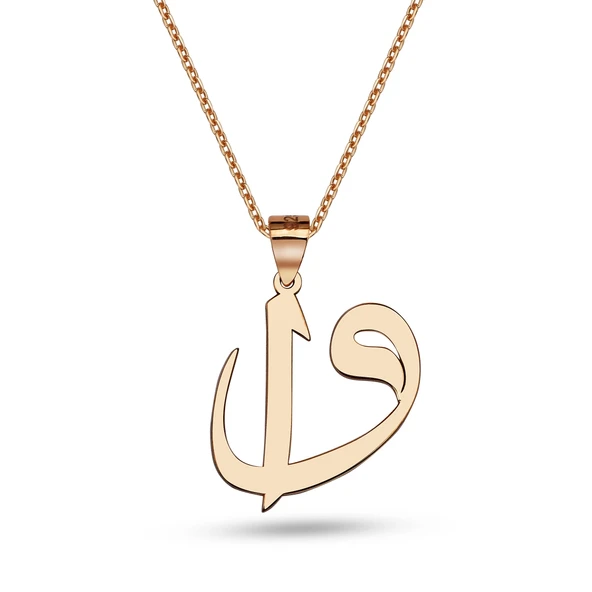 Elif Vav Gümüş Kolye - Rose ürün görseli 1