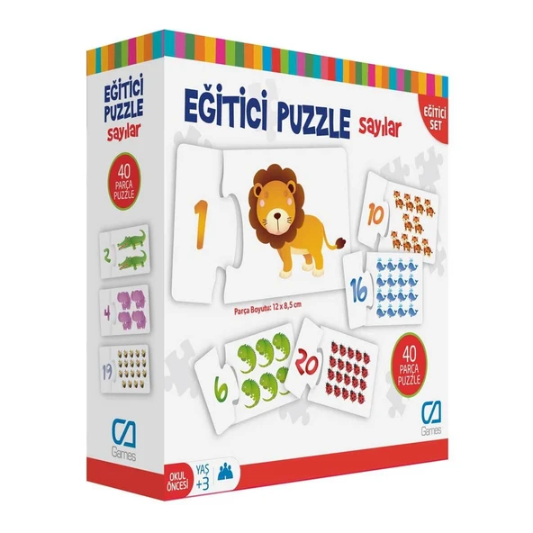 Games Eğitici Puzzle Sayılar 40 Parça - 2