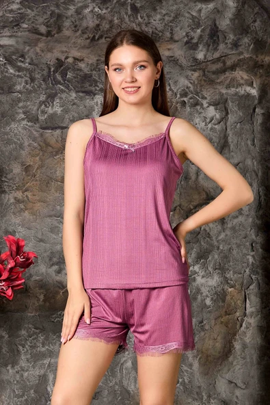 Yazlık Şortlu Askılı Kadın Pijama Takımı ürün görseli