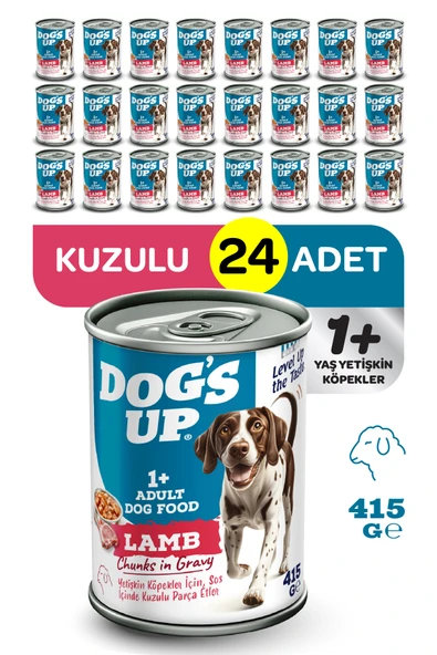 Dogs Up Yaş Yetişkin Köpek Maması Kuzu Etli 415gr 24Lü ürün görseli 1