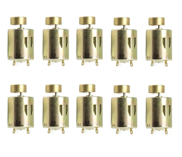 10 Adet DC 3V 5V Okul Deney Seti Elektrik Kuvvetli Titreşim Motoru - Resim 2