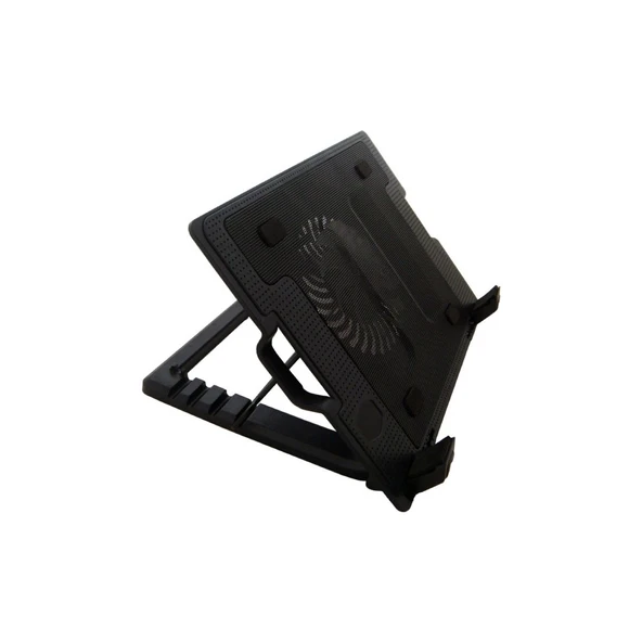 Kademeli Notebook Laptop Soğutucu Mavi Led Işıklı 12 cm Fanlı Stand - 3