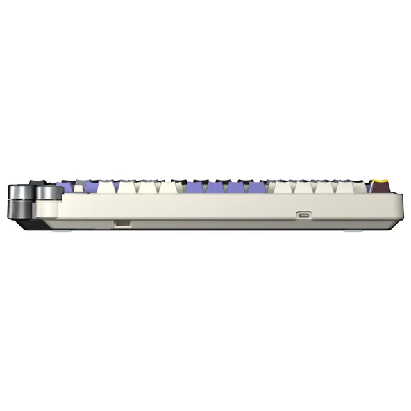 Aula AU75 3 Modlu RGB Hot Swap Mekanik TKL Seiya Switch Kablosuz Makrolu Klavye Bej - Resim 4