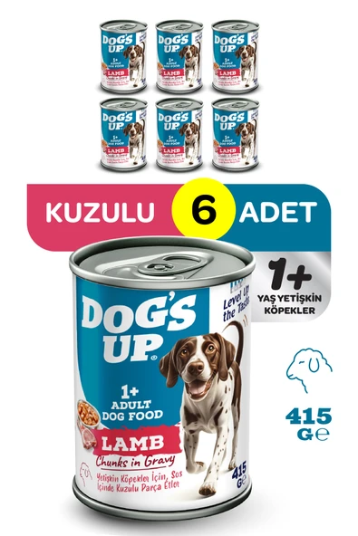 Dogs Up Yaş Yetişkin Köpek Maması Kuzu Etli 415gr 6Lı ürün görseli 1