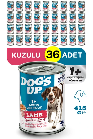Dogs Up Yaş Yetişkin Köpek Maması Kuzu Etli 415gr 36Lı - 1