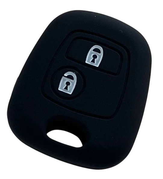 Peugeot 106 Partner Ciroen C3 Berlingo Saxo Uyumlu Silikon Kumanda Anahtar Kılıfı Oto Anahtarlık - Resim 2