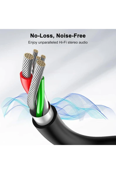 Samsung Xiaomi Uyumlu Aux Kablosu Type-C To Jack Çevirici Dönüştürücü Beyaz Bluetooth Gerektirmez - 5