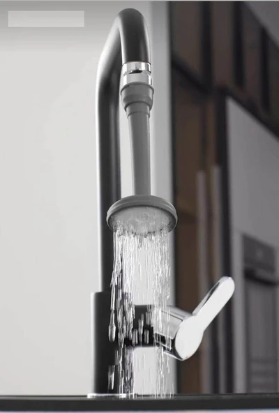 Ayarlanabilir Şelale Musluk Ucu - Antrasit ürün görseli