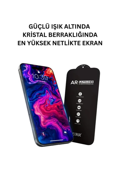 iPhone 17 Pro Uyumlu URR 3D Anti Reflection (AR) Ultra Cam Telefon Ekran Koruyucu - 3